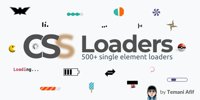 The banner of the CSS Loaders website
