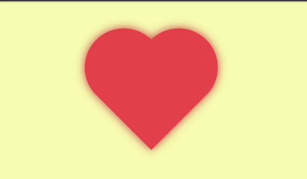 A reveal animation where a heart is split in two part to reveal an image.
