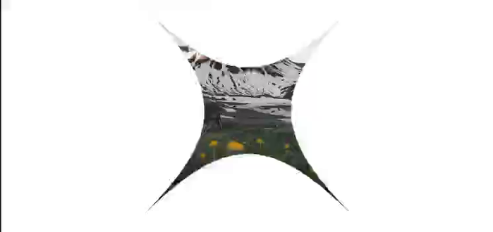 A "breathing" square image whose shape gets squished from each of its four sides.