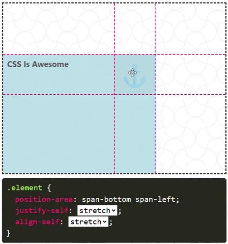 Overview of the alignment with position-area