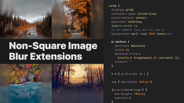 Non-square image blur extensions.