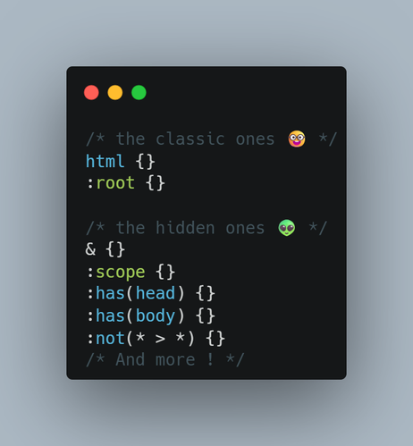 Some hidden selectors that target the html element.